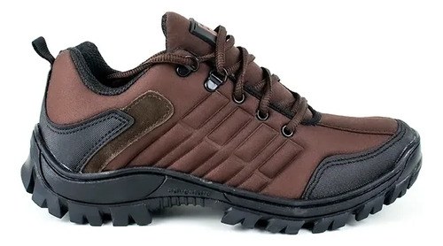Zapatillas Hombre Cafe Trekking Montagne Payo Py2404 Cafe Lisa 44 Ar - 2