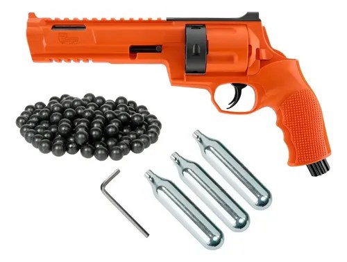 Revolver Disuasivo Defensa Personal Umarex T4e Tr68 Gen2 Kit Calibre 1727.2 Mm Color Naranja
