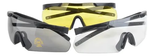 Lentes Anteojos Earmor G01 Combo 3 Cristales Intercambiables Ambar / Transparente / Esfumado - 3