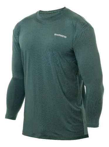 Remera Shimano Tech Tee Proteccion Uv50+ Para Hombre Pesca Verde L