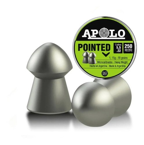 Balines Apolo Pointed Cal 5.5 Lata X 250 Un Aire Comprimido