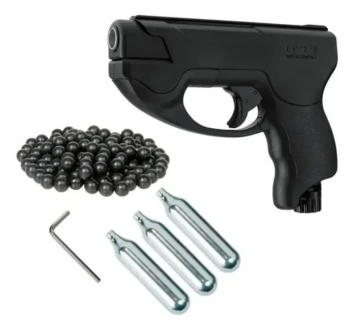 Pistola Disuasiva Defensa Umarex T4e Hdp 50 Compact 11j Kit Calibre 1270 Mm Color Negro