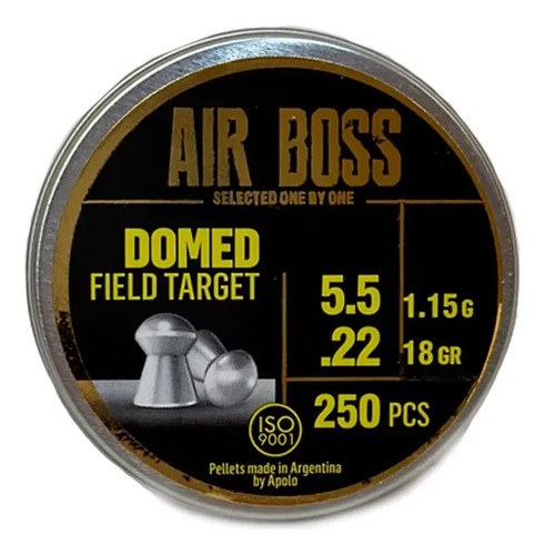 Balines Apolo Air Boss Domed Field Target 5,5mm 18gr X 250u