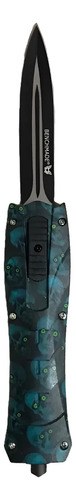 Navaja Automatica Frontal Otf Retráctil Rompe Vidrios Verde - 3