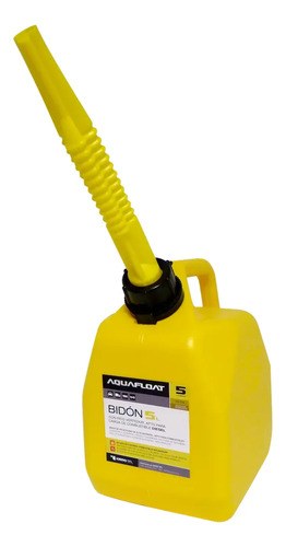 Bidón Aquafloat Amarillo 5l Combustible Con Pico Vertedor