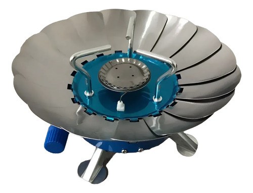Anafe Portátil Plegable Con Rompe Viento Camping Gas Butano