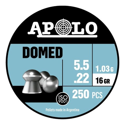 Balines Apolo Domed Lata X250 5.5 Mm Aire Comprimido 16 Gr