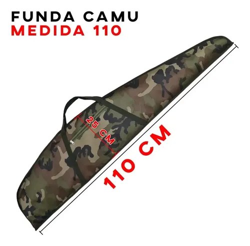Funda Arma Larga Con Mira 110-125 Cm Acolchada Camuflada Zurdo/diestro Camuflado - 110 Cm - 2