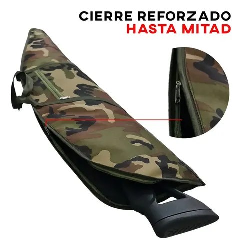 Funda Arma Larga Con Mira 110-125 Cm Acolchada Camuflada Zurdo/diestro Camuflado - 110 Cm - 3