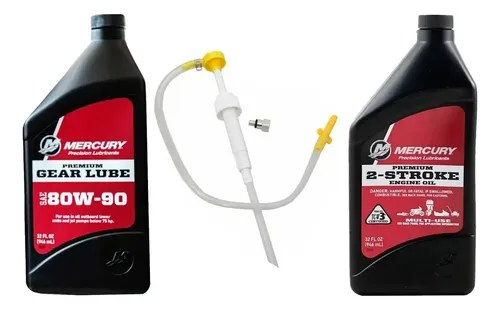 Kit Aceite De Pata Sae 80w-90 Y Motor 2t Mercury 25 A 60 Hp