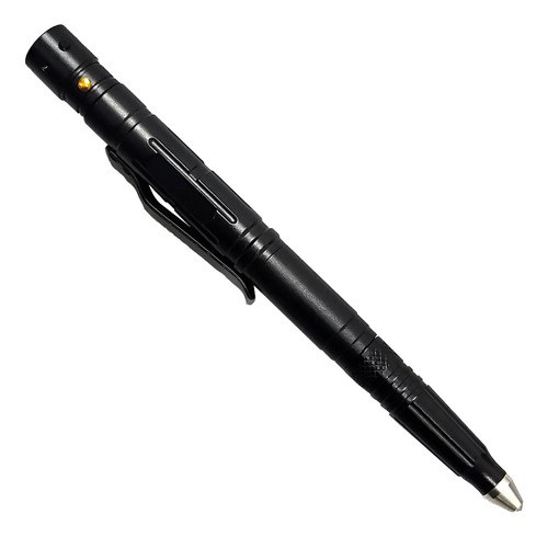 Lapicera Táctica Multiherramienta 4 En 1 Para Supervivencia Y Defensa Personal Negro