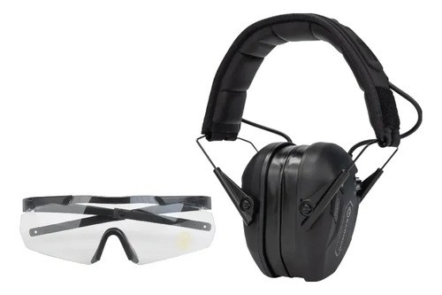 Protector Auditivo M300t Earmor + Anteojos Tiro Deportivo Negro