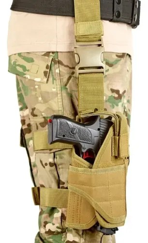 Pistolera Muslera Táctica Universal Rbn Tactical Tan Orientación De La Mano Diestro - 2