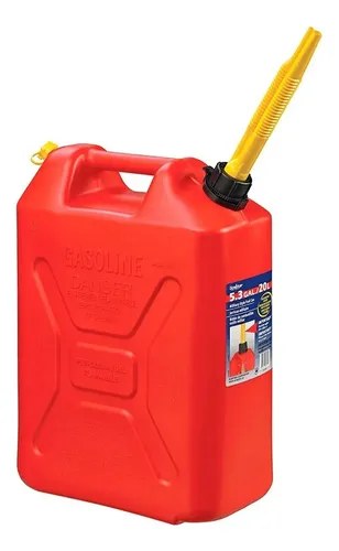 Bidón Sceptere Militar 20l Plástico Resistente Con Surtidor Rosa Para Combustible