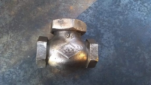Antigua Válvula De Retención De Bronce A Clapeta 1 Pulgada - 3