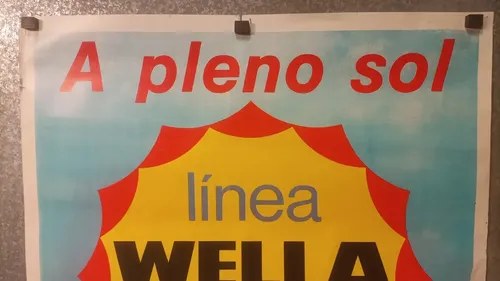 Antiguo Afiche Publicitario A Pleno Sol Wella Original - 2