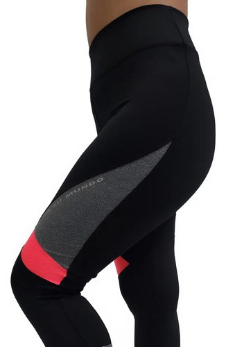 Calza Capri Pescadora Jp Sport Para Mujer Calce Ideal Negro Con Fucsia L - 2