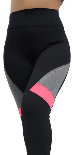 Calza Capri Pescadora Jp Sport Para Mujer Calce Ideal Negro Con Fucsia L - 3