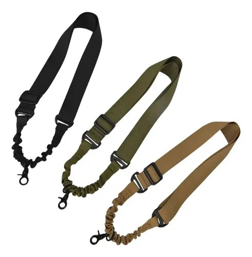 Correa Tactica Monopunto Sistema Bungee Arma Larga A Corta Verde - 4