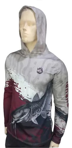 Remera De Pesca Mto Beige Secado Rápido Capucha Filtro Uv - 4