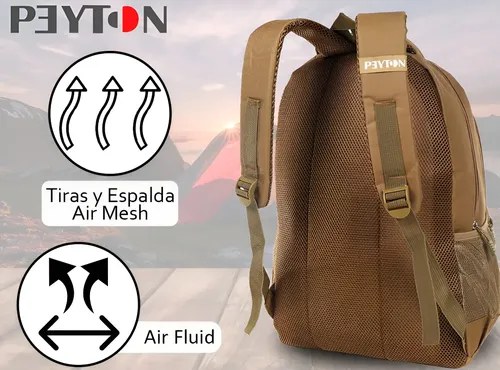 Mochila De Viaje Tipo Tactica Peyton Acolchada Sistema Molle - 7