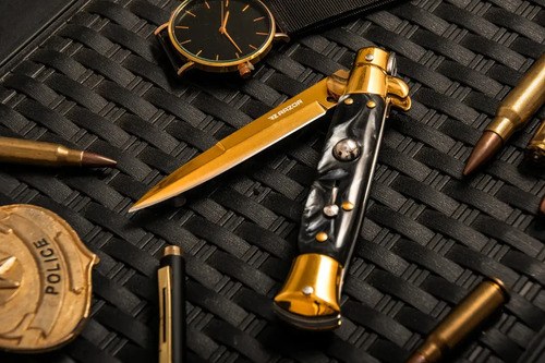 Navaja Estilete Automático Cuchillo Con Seguro Razor Premium - 6