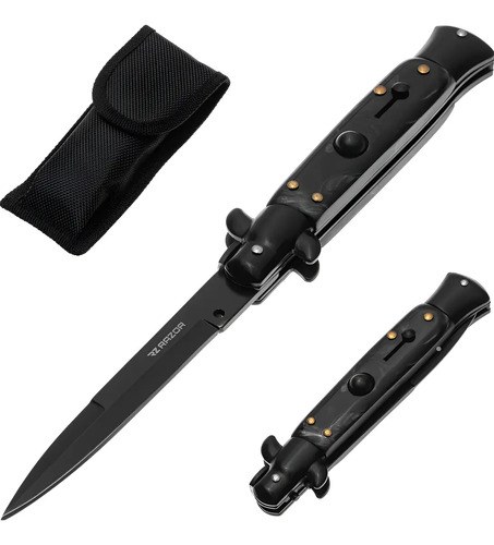 Navaja Estilete Automático Cuchillo Con Seguro Razor Premium - 10