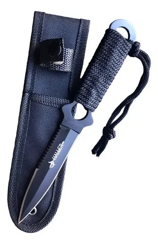 Cuchillo Daga Botero Haller Pierna Cinto Muslera Tactico Negro - 4