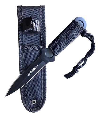Cuchillo Daga Botero Haller Pierna Cinto Muslera Tactico Negro - 5