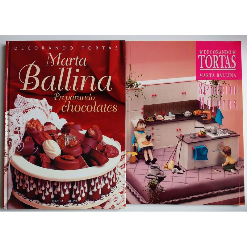 Lote 2 libros sin uso de Marta Ballina - Decoración de tortas y chocolatería