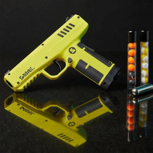 Pistola Disuasiva Sabre Kit Traumático Gas Pimienta No Letal Amarillo - 4