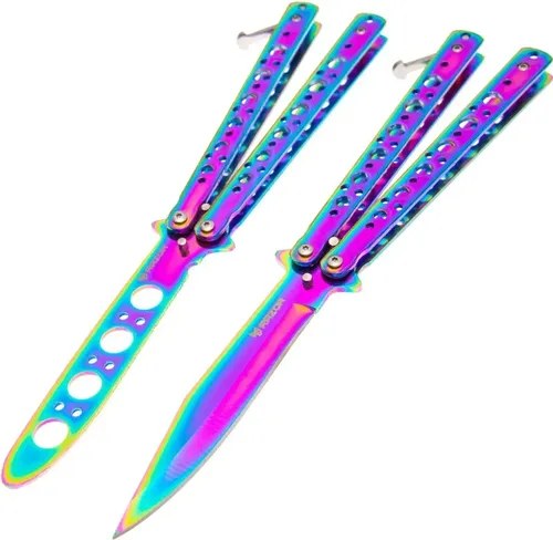 Navajas Mariposa Con Filo Y Practica Combo Cuchillo Csgo - 11