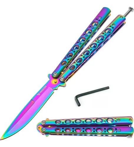 Navajas Mariposa Con Filo Y Practica Combo Cuchillo Csgo - 12