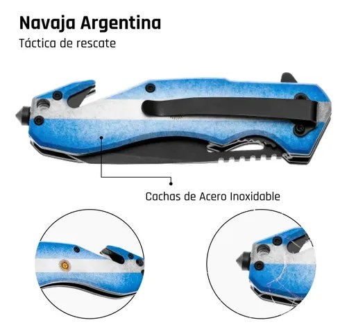 Navaja Tactica Rescate Militar Cuchillo Supervivencia Razor Argentina - 4