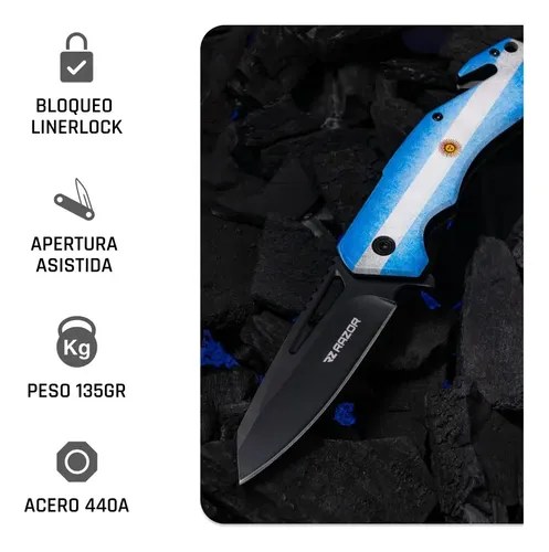 Navaja Tactica Rescate Militar Cuchillo Supervivencia Razor Argentina - 5