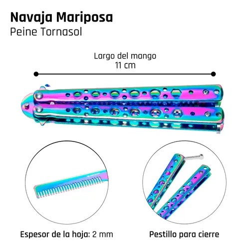 Navaja Peine Mariposa Sin Filo Csgo Cuchillo Practica Razor - 4