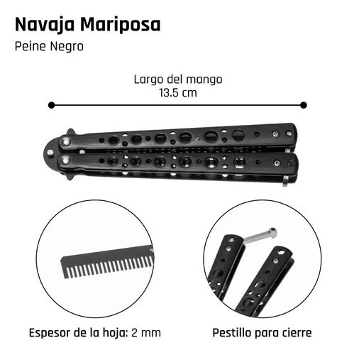 Navaja Peine Mariposa Sin Filo Csgo Cuchillo Practica Razor - 12