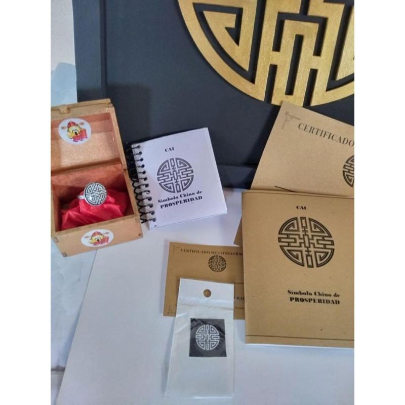 Combo Anillo-cuadro Cai Prosperidad-consagrados-baul-manual