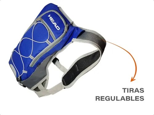 Mochila Deportiva Running Head Maratón Ultraliviana Azul Liso - 5
