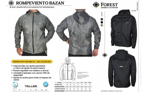 Campera Rompevientos Impermeable Con Respiracion Forest - 5