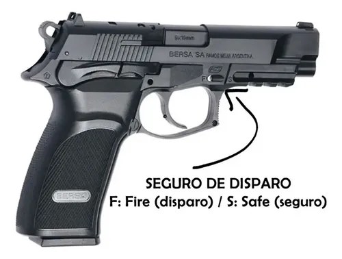 Pistola De Aire Comprimido Bersa Thunder 9 Pro A Co2 4.5mm Negro 114.3 Mm - 4
