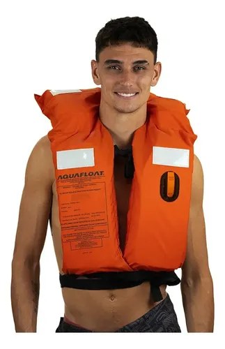 Chaleco Poncho Salvavidas Aquafloat Reglamentario P. N. A. Naranja Adulto - 4