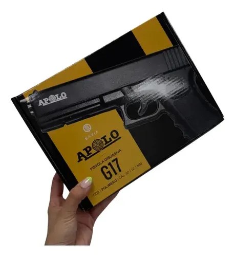 Pistola Disuasiva Glock 17 Co2 .50 Postas Defensa Apolo Negro 1270 Mm - 6