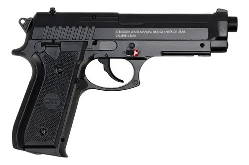 Pistola Co2 4,5mm P92 Polimero Corredera Fija Rbn Tactical Calibre 4.5 Mm Color Negro - 5