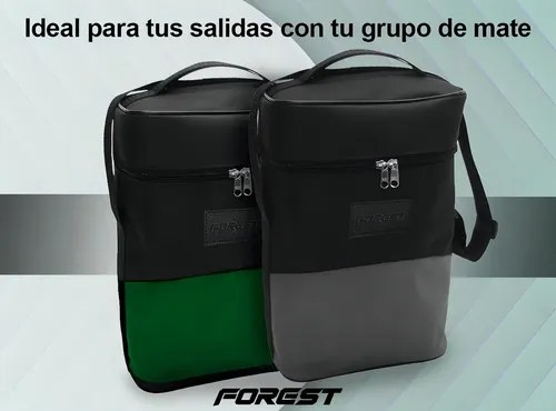 Bolso Matero Forest Gris/negro Porta Termo Correa Ajustable Reforzada - 7