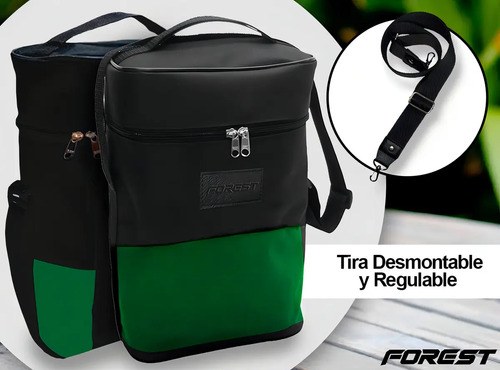 Bolso Matero Forest Gris/negro Porta Termo Correa Ajustable Reforzada - 8
