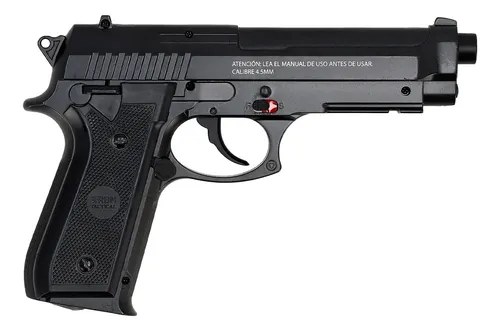 Pistola Co2 P92 Full Metal Corredera Fija Rbn Tactical 4,5mm Negro 4.5 Mm - 4