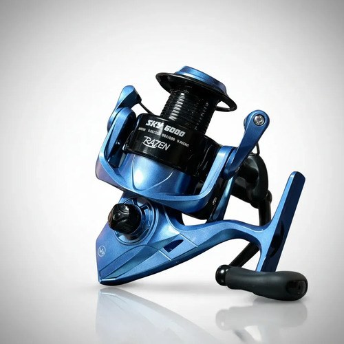Reel De Pesca Razen Sky 3000 Frontal Potente Grafito Liviano Azul Derecho/izquierdo - 5