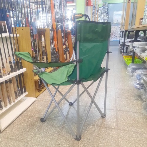 Sillón De Camping Plegable Larpue Director Verde 100kg Resistente - 5