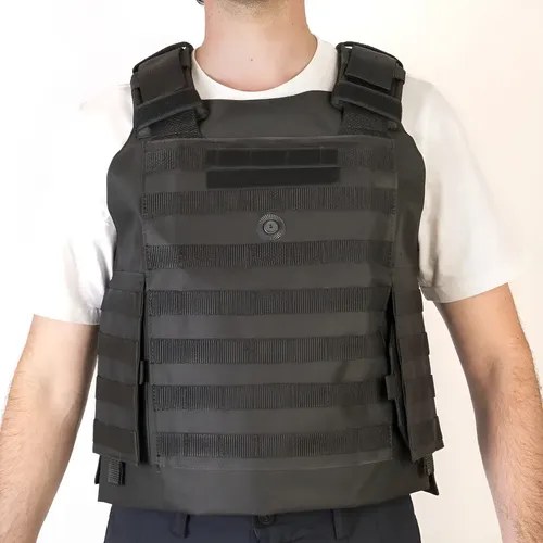 Chaleco Molle Porta Placa Tactico Policia Fuerzas Especiales Negro Xxl - 5